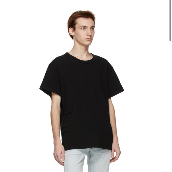 Distressed Black Shotgun Tee Shirt - Worn 1x - Picture 1 of 10